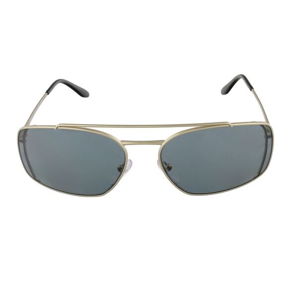 Prada PR 64VS  1BK5Z1 Silver Rectangular Sunglasses - Picture 2 of 5